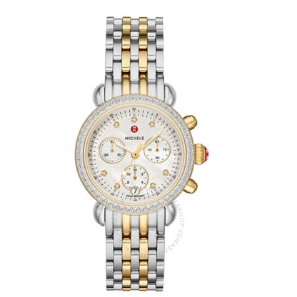 Michele, Chronograph Quartz Diamond Silver Dial Watch