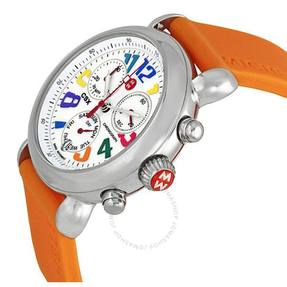 Michele, CSX 36 Carousel Orange Silicon Ladies Watch