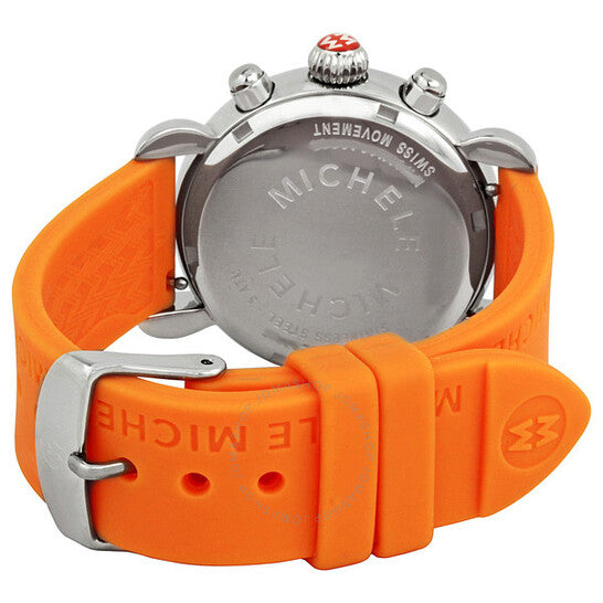 Michele, CSX 36 Carousel Orange Silicon Ladies Watch