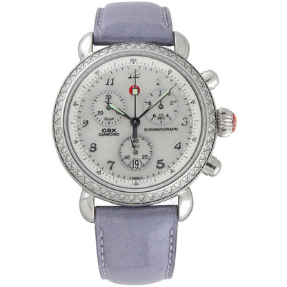 Michele, CSX 36 Diamond Steel Periwinkle Ladies Watch