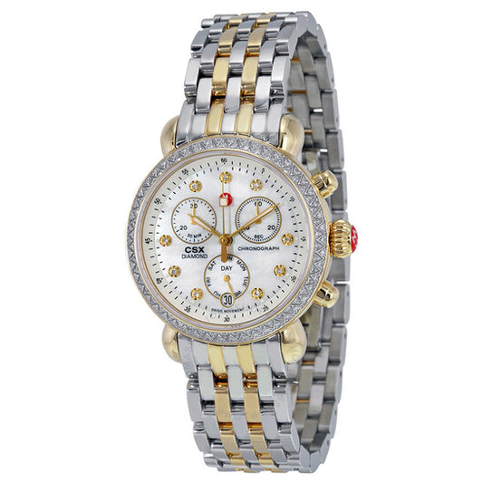 Michele, CSX 36 Mother of Pearl Diamond Dial Two-tone Ladies Watch
