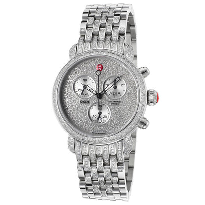 Michele, CSX-36 Ultimate Chronograph Pave Diamond Dial Ladies Watch