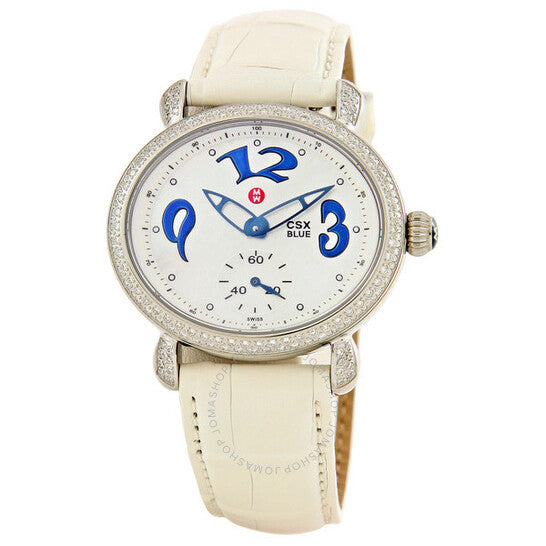 Michele, CSX Blue Diamond White Ladies Watch