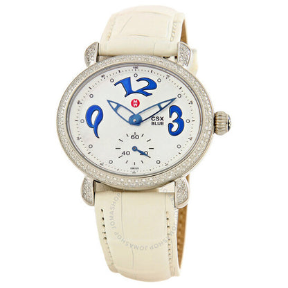 Michele, CSX Blue Diamond White Ladies Watch