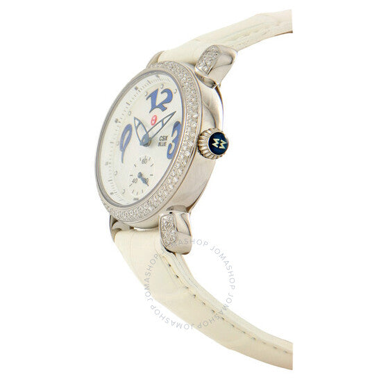 Michele, CSX Blue Diamond White Ladies Watch
