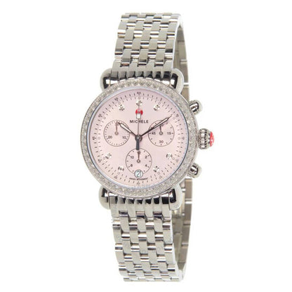Michele, CSX Chronograph Quartz Diamond Lilac Dial Ladies Watch