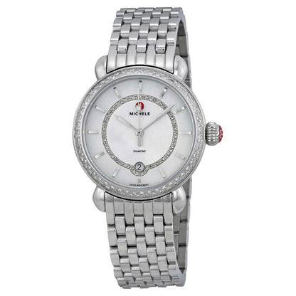 Michele, CSX Elegance Stainless Steel Ladies Watch