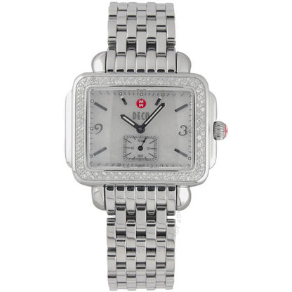 Michele, Deco Cadet Diamond Steel Ladies Watch