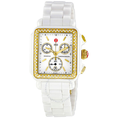 Michele, Deco Ceramic Diamond Watch