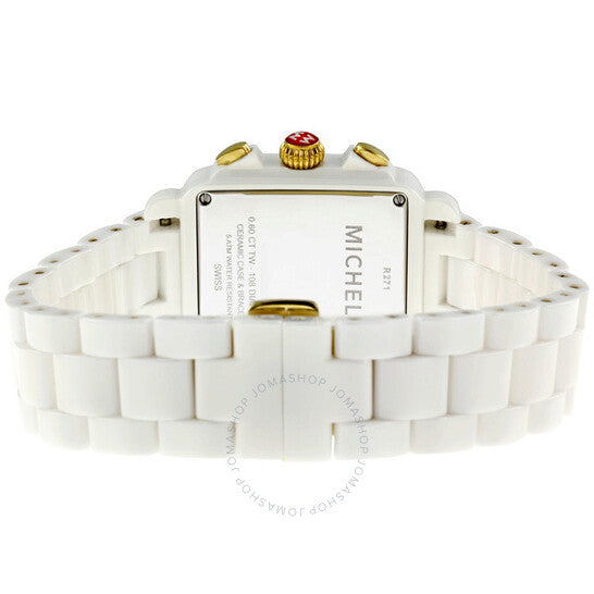 Michele, Deco Ceramic Diamond Watch