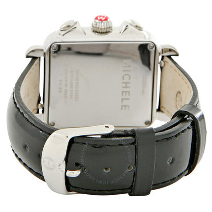 ميشيل، ساعة ديكو كرونوغراف جلدية سوداء للسيدات