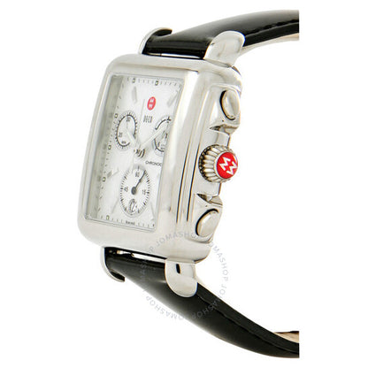 ميشيل، ساعة ديكو كرونوغراف جلدية سوداء للسيدات