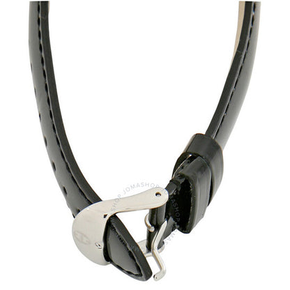 ميشيل، ساعة ديكو كرونوغراف جلدية سوداء للسيدات