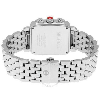 Michele, Deco Chronograph Blue Dial Ladies Watch