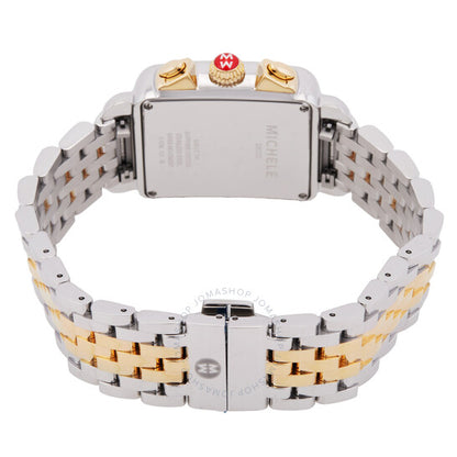 Michele, Deco Chronograph Quartz Diamond Black Dial Ladies Watch