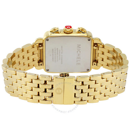 Michele, Deco Day Diamond Yellow Gold-tone Ladies Watch