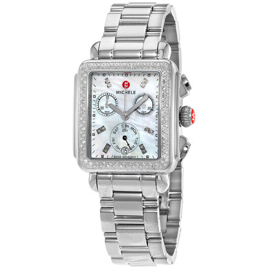 Michele, Deco Day Mother of Pearl Dial Ladies Watch