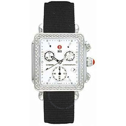 Michele, Deco Diamond Black Ladies Watch