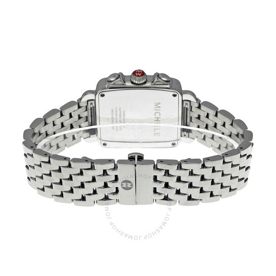 Michele, Deco Diamond Chronograph Blue Dial Ladies Watch