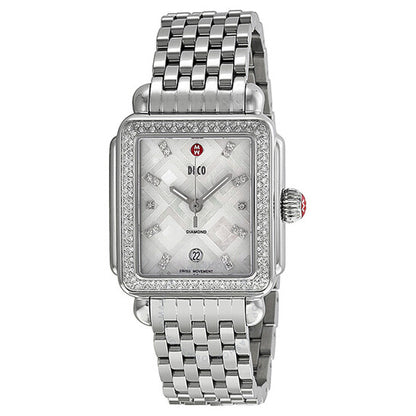 Michele, Deco Diamond Geometric Mosaic Ladies Watch