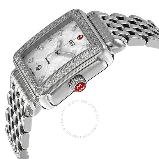 Michele, Deco Diamond Geometric Mosaic Ladies Watch