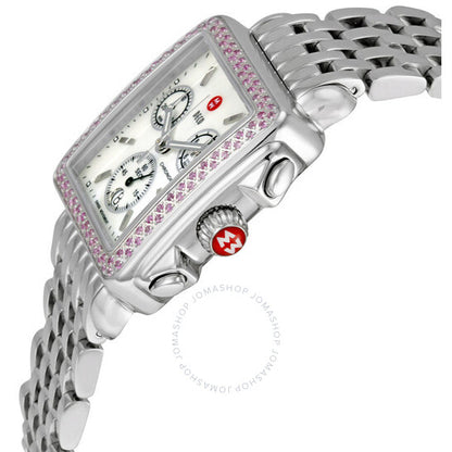 Michele, Deco Diamond Mother of Pearl Ladies Watch