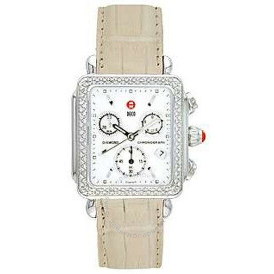 Michele, Deco Diamond Mother-of-Pearl Ladies Watch