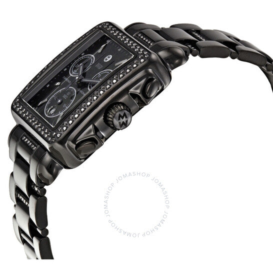 Michele, Deco Diamond Noir Ladies Watch