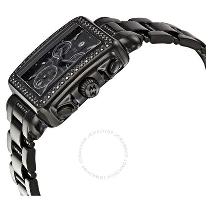 Michele, Deco Diamond Noir Ladies Watch
