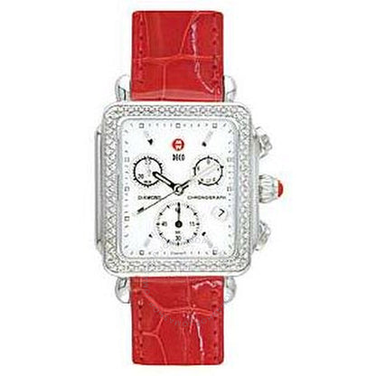Michele, Deco Diamond Red Ladies Watch