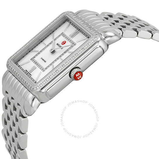 Michele, Deco II Mother of Pearl Diamond Ladies Watch
