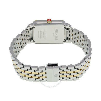 Michele, Deco II Mother of Pearl Two-tone Ladies Watch