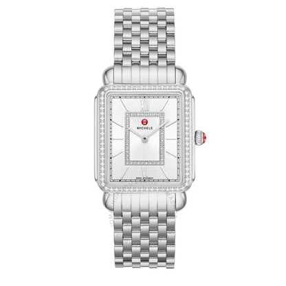 Michele, Deco II Quartz Diamond Silver Dial Ladies Watch