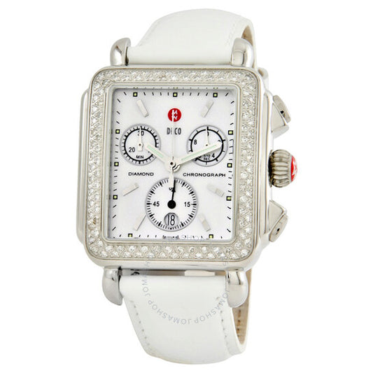 Michele, Deco Ladies Diamond Chronograph Watch