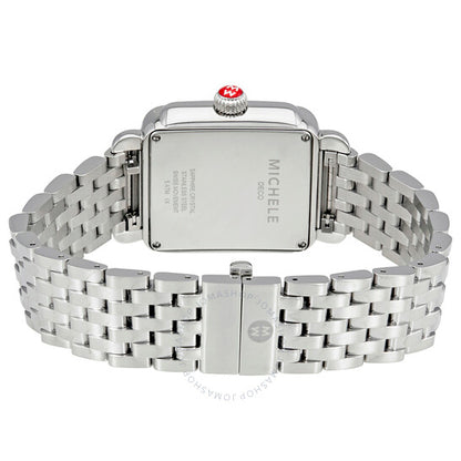 Michele, Deco Madison Beige Sunray Dial Diamond Ladies Watch