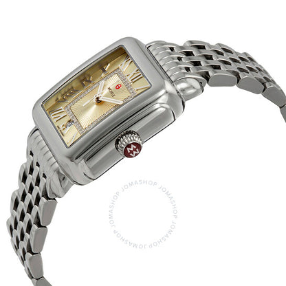 Michele, Deco Madison Champagne Sunray Dial Ladies Watch