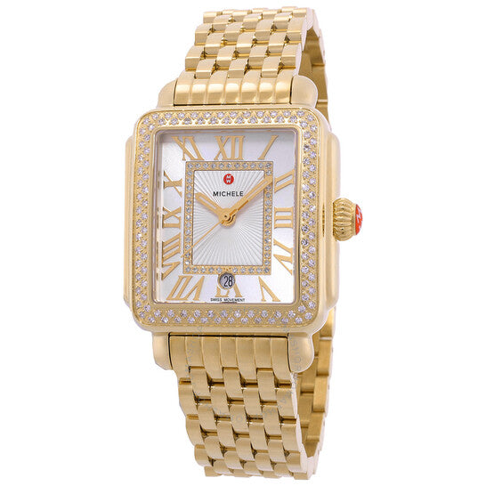 Michele, Deco Madison Quartz White Silver Dial Ladies Watch