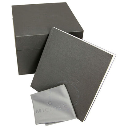 Michele, Deco Noir Diamond Black Ion-plated Ladies Watch