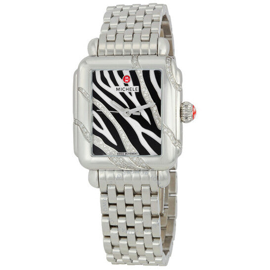 Michele, Deco Safari Zebra Diamond Ladies Watch