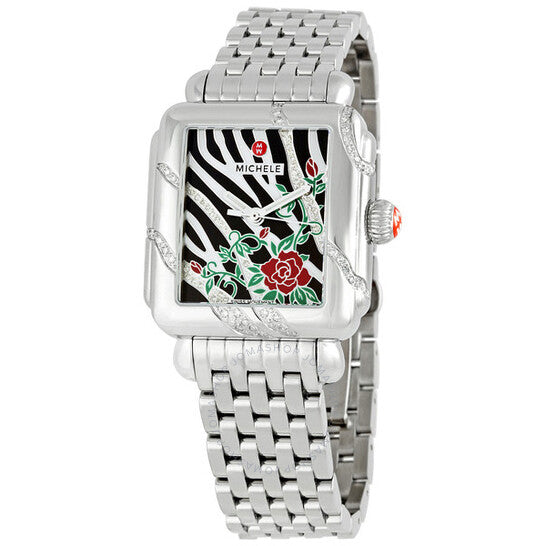 Michele, Deco Safari Zebra Rose Ladies Watch