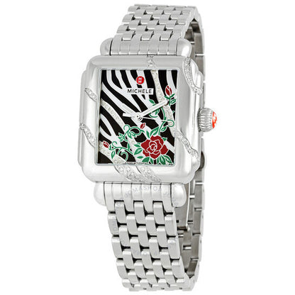 Michele, Deco Safari Zebra Rose Ladies Watch
