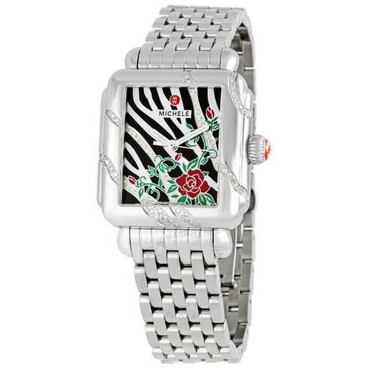 Michele, Deco Safari Zebra Rose Ladies Watch