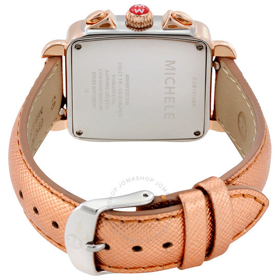 Michele, Deco Signature Chronograph Diamond Ladies Watch