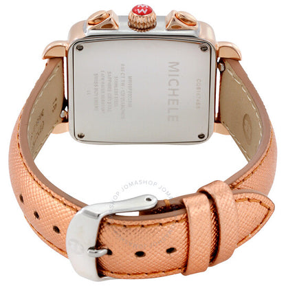 Michele, Deco Signature Chronograph Diamond Ladies Watch