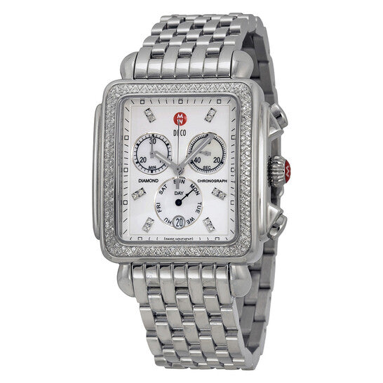 Michele, Deco XL Mother of Pearl Dial Ladies Watch