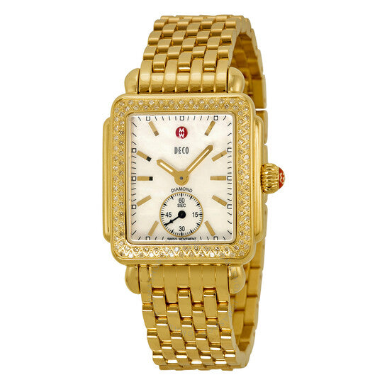 Michele, Deco-16 Mother of Pearl Dial Diamond Ladies Watch
