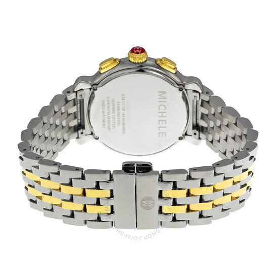 Michele, Fluette Silver White Dial Two-tone Ladies Watch