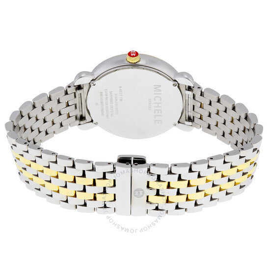 Michele, Gracile Mother of Pearl Dial Two-tone Ladies Watch