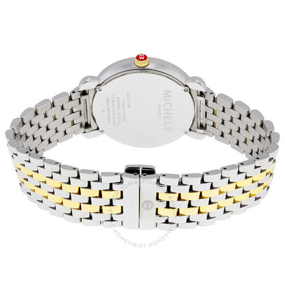 Michele, Gracile Mother of Pearl Dial Two-tone Ladies Watch