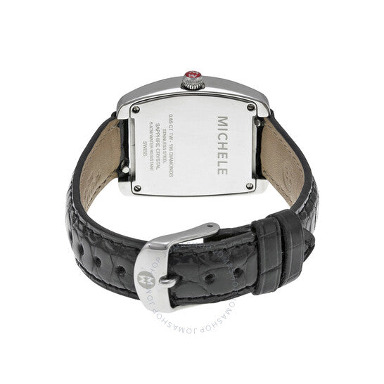 Michele, Mini Urban Diamond Black Ladies Watch